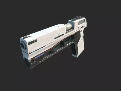 Science fiction style laser pistol 3D model