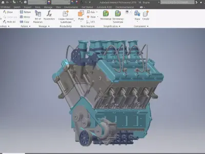 V8 Engine Block 3D Model 3D model purchase