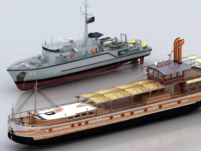 15 ship combinations 3D model