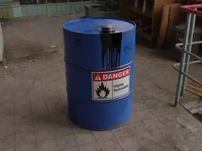 Oil Barrel Oil canister Fuel Barrel Low-poly 3D model