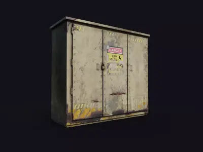 Electrical Boxes Low-poly 3D model