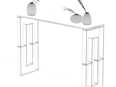 Eros Console Table Free 3D model