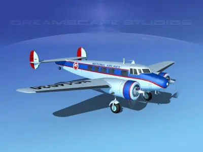 Lockheed L10 Electra National 3D model