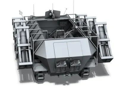 SD KFZ 251 1 - Ausf C - Ground Stuka 3D model