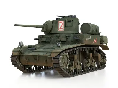 M3A1 Light Tank Stuart - Blood and Guts 3D model