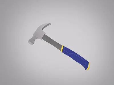 Hammer Low-poly 3D model 20