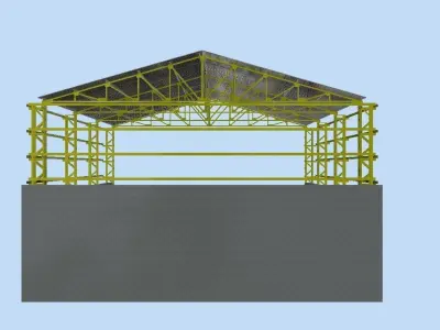 Roof steel construction 3D model