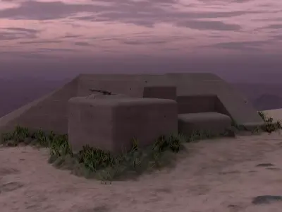 WWII Bunker German Regelbau Free 3D model