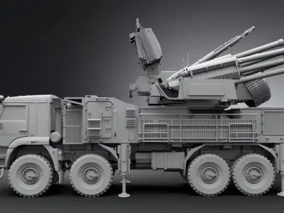 Pantsir S1 Scale model  3D print model