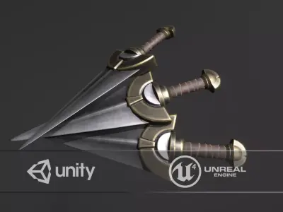 Fantasy Dagger 04 Low-poly 3D model