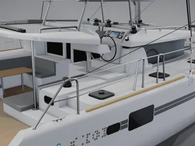 LAGOON 450-S Catamaran 3D Model PBR Rendering 2025 3D model 3D model