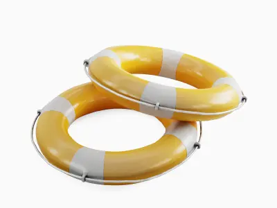 Lifebuoy 03  Low-poly 3D model