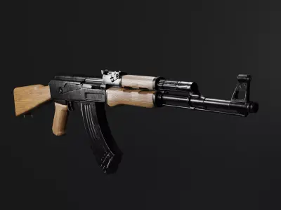 AAA Rifle AK-47 type 3 Low-poly 3D model