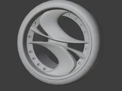 Galson Drug-C Wide JDM Wheel Low-poly 3D model