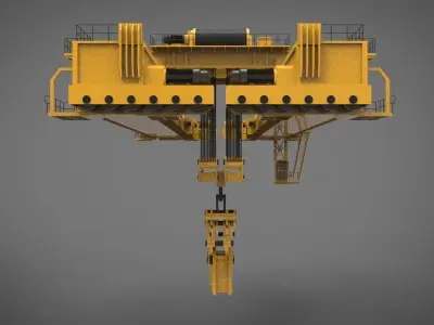 heavy overhead crane 3D model