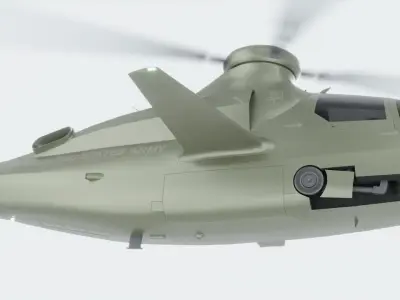 Bell 360 Invictus Low-poly 3D model