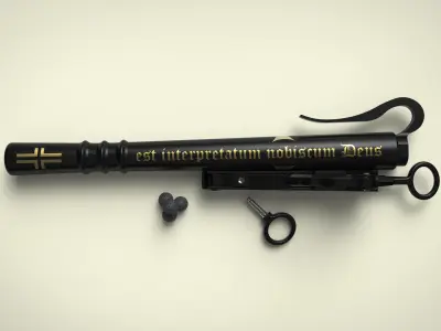 Medieval monk gun 3D model