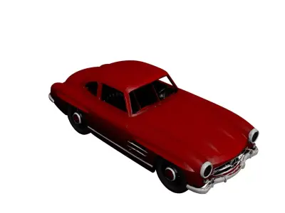 Mercedes-Benz 300SL Gullwing Iconic Classic Sports Car Free 3D model
