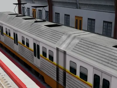 Train Station Free low-poly 3D model