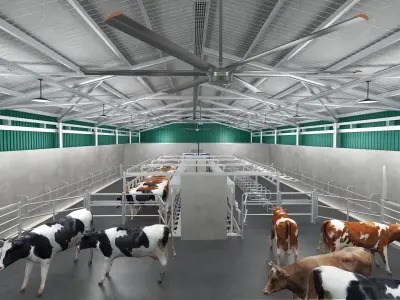  Realistic Parallel Milking Parlor 