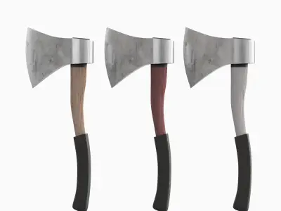 Camping Axe Set 3D model