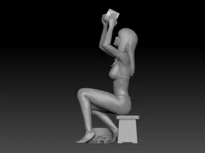 JAPAN WOMAN TAKE A SHOWER 2 3D print model
