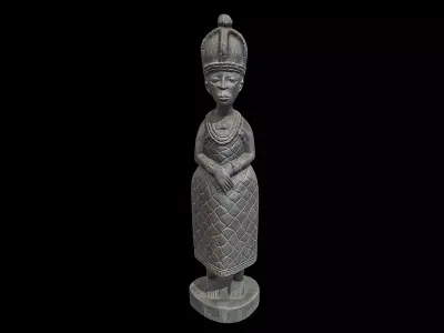 Benin Queen Stand Low-poly 3D model