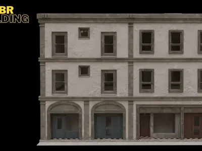 Building PBR 02 -Low-poly 3D model- old town collection 3D model