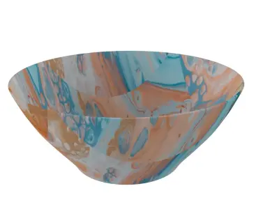 Bowl in Mix Pattren 3D model