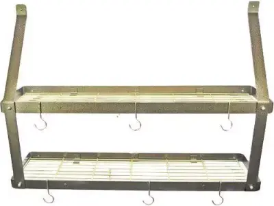 Custom Wall Mounted Double Pot Rack 3D model