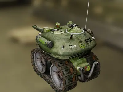Tonk tank Low-poly 3D model