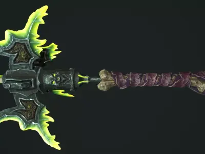 Undead mace Low-poly 3D model