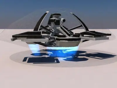 Atlantis city ship 3D model