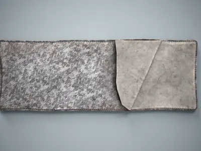 Military Sleeping Bag - Winter Pixel Bedroll Low-poly 3D model