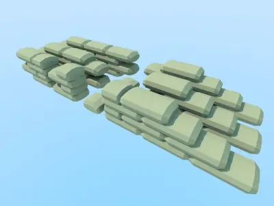 Military props  pack Free low-poly 3D model