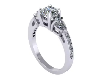 Jewelry Triology Ring C 3D print model
