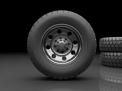 Whell Tire 3D Model 3D model