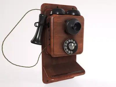 1930s Telephone Low-poly 3D model