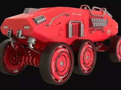 Mars Rover-1-Red 3D model