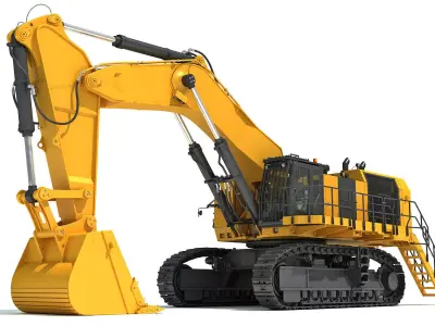 Hydraulic Mining Shovel 3D model