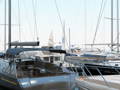 50 Yachts and Boats collection 3D model