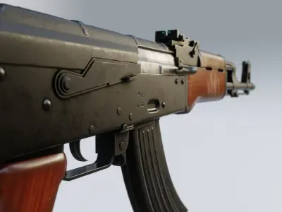 AK-47 Assault Rifle Free low-poly 3D model