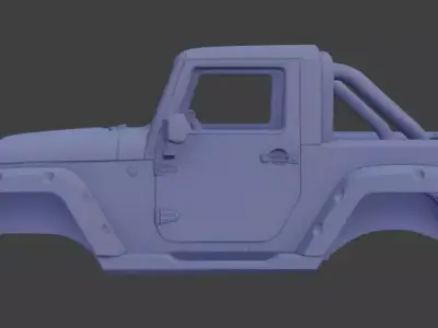 Jeep upper body part No Tyres 3D model