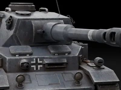 Mini Panzer 4 Tank Low-poly 3D model