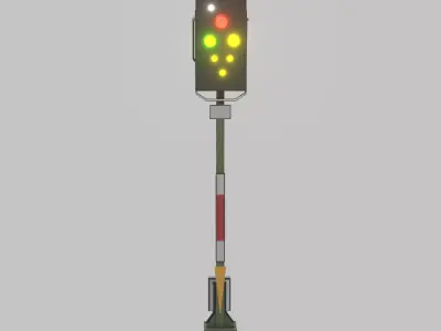 KS Eisenbahnsignalmast 4500mm Version-5 Low-poly 3D model