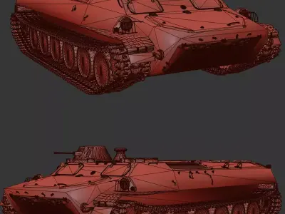 Light Armored Utility Vehicle Low-poly 3D model