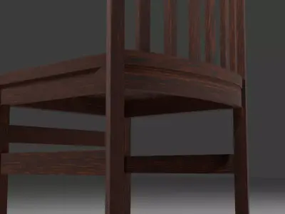 Old wooden chair Free low-poly 3D model purchase