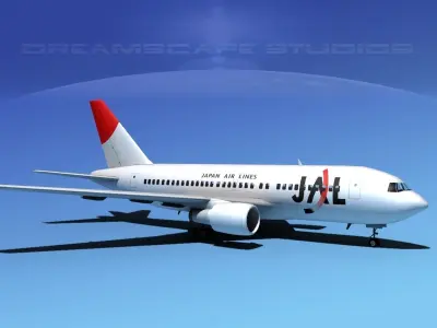 Boeing 767-100 Japan Air Lines 3D model