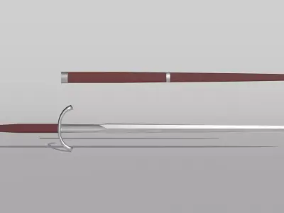 Great Sword Low-poly 3D model