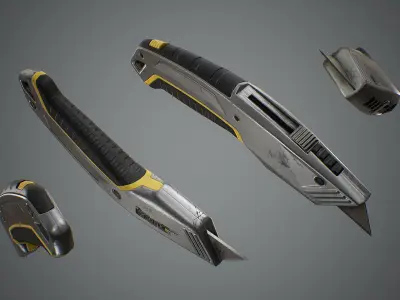 Utility Knife Low-poly 3D model purchase